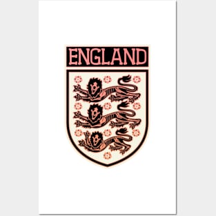 Halloween skeleton English three lions footy badge Posters and Art